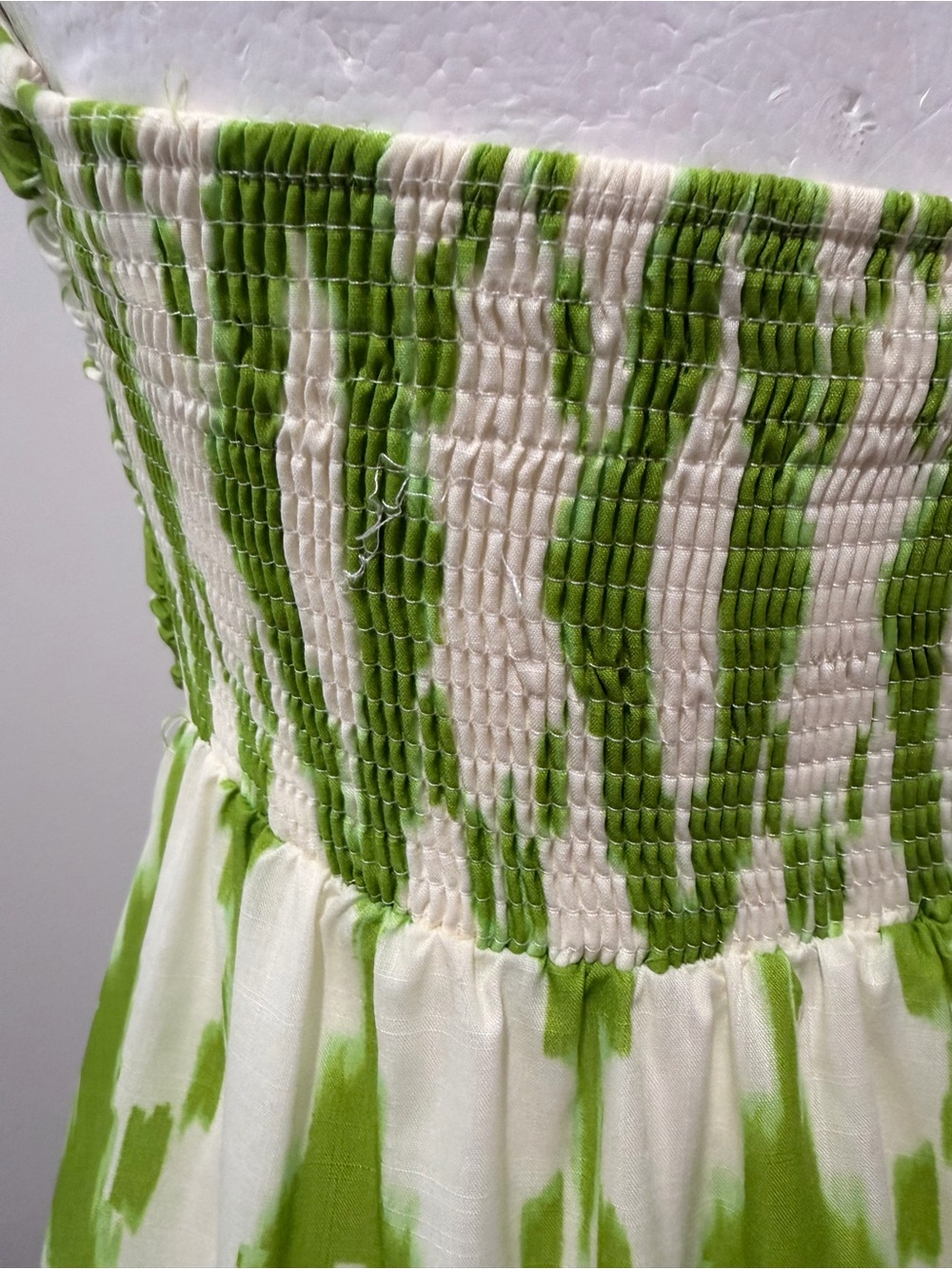 Flying Tomato Lime and White Strapless Ikat Maxi Dress - Picture 6 of 7